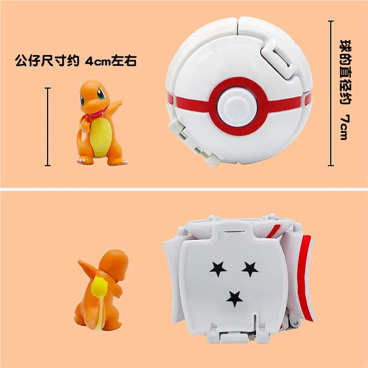 Pokeball Pokemon Figurine Elf Ball Anime Figure Cartoons Pikachu Charizard Pocket Monster Pet Anime Action Model Toy Kids Gifts