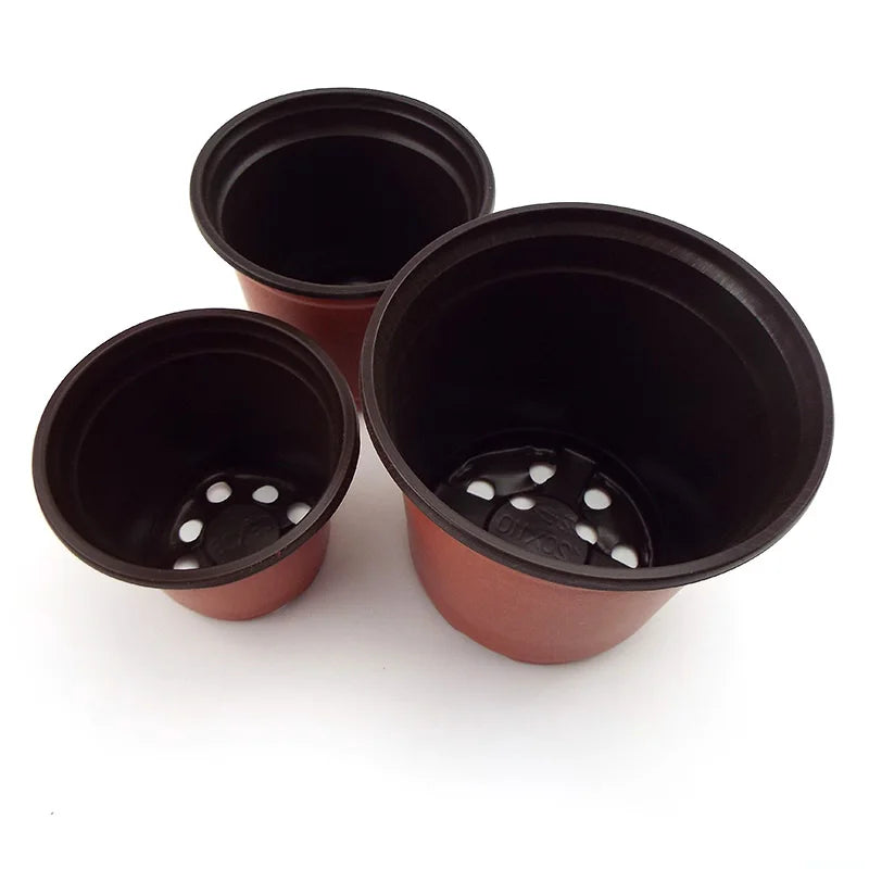 Thin section Flowerpot Plastic Grow Box Fall Resistant Tray For Home Garden Plants Nursery Cup Transplant Flower Plant Pots D4