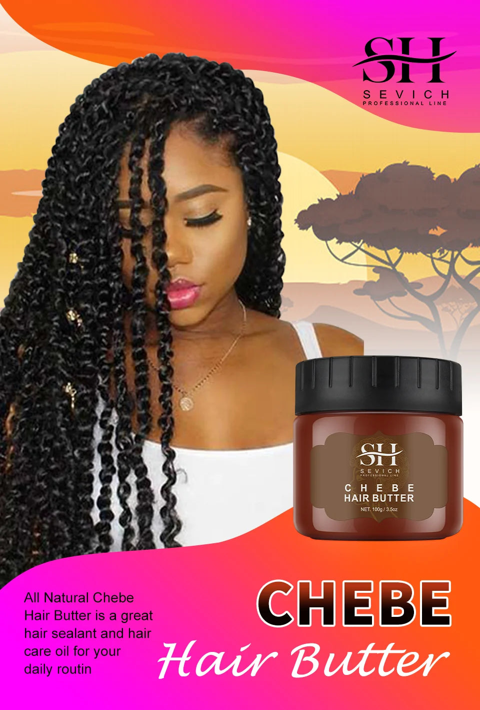 Sevich Chebe Hair Loss Treatment Spray Traction Alopecia Chebe Powder Essential Oil Africa Crazy Hair Growth Products Hair Care