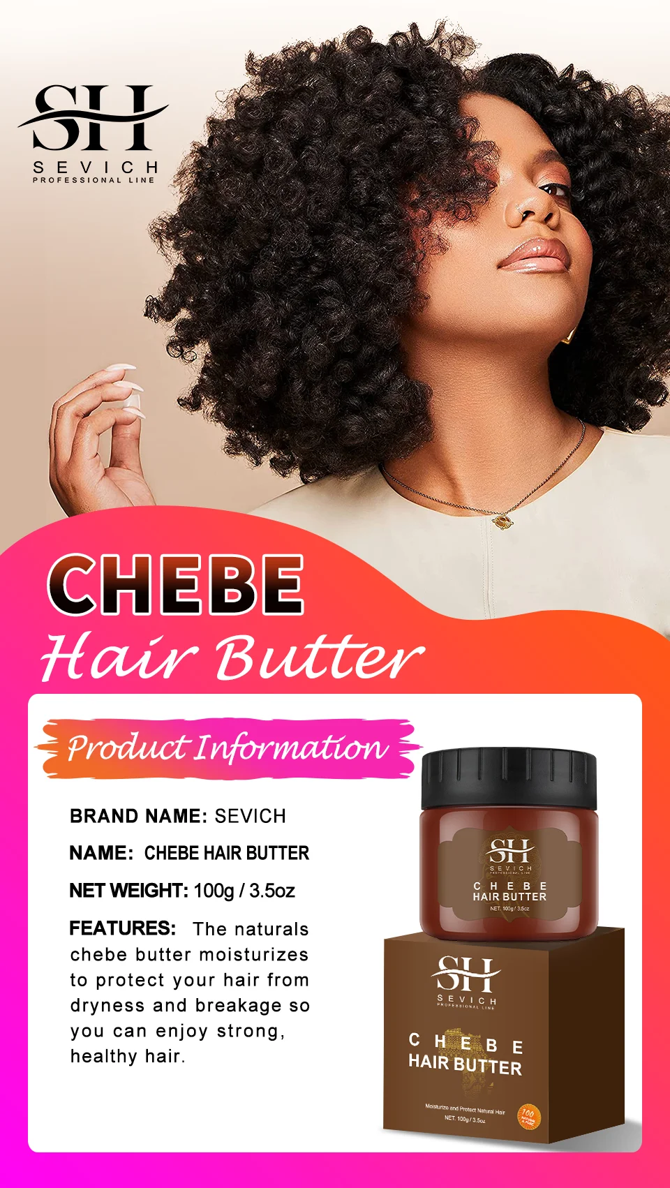 Sevich Chebe Hair Loss Treatment Spray Traction Alopecia Chebe Powder Essential Oil Africa Crazy Hair Growth Products Hair Care