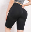 Women Butt Lifting Yoga Shorts Elastic Workout High Waist Tummy Control Ruched Booty Pants Seamless Gym Compression Tights