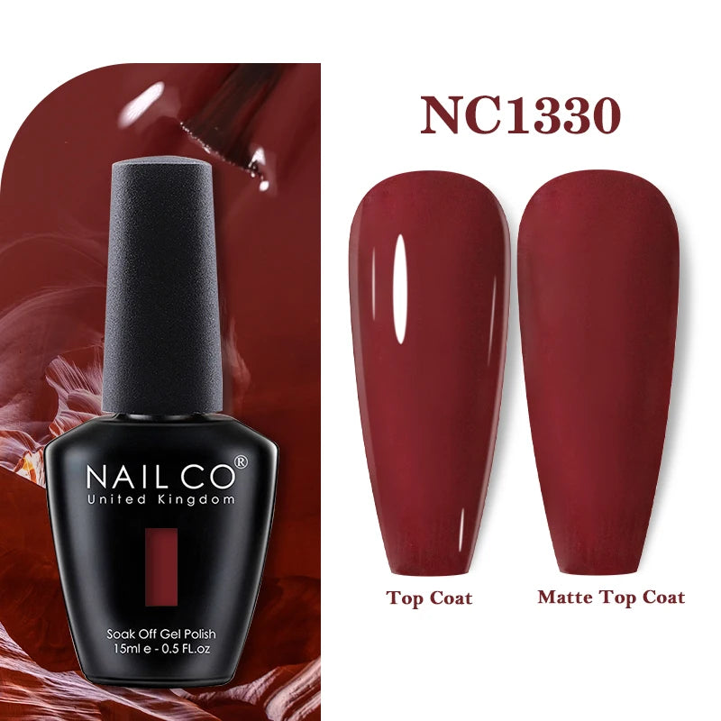 NAILCO 15ml Nail Gel Polish Vernis Semi Permanent UV Varnish Nails Art Manicure Design TOP BASE Hybrid Nail Supplies Nail Glue