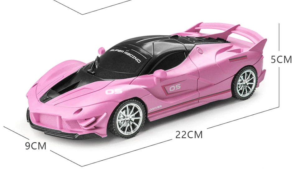 1/18 RC Car LED Light 2.4G Radio Remote Control Sports Cars For Children Racing High Speed Drive Vehicle Drift Boys Girls Toys