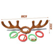 New Year Decoration Santa Funny Reindeer Antler Hat Inflatable Toys Ring Toss Christmas Game Outdoor Activity Xmas Kids Gift