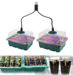 Seed Starter Tray Box With LED Grow Light Nursery Pot Seedling Germination Planter Adjustable Ventilation Humidity 6/12/13 Cell