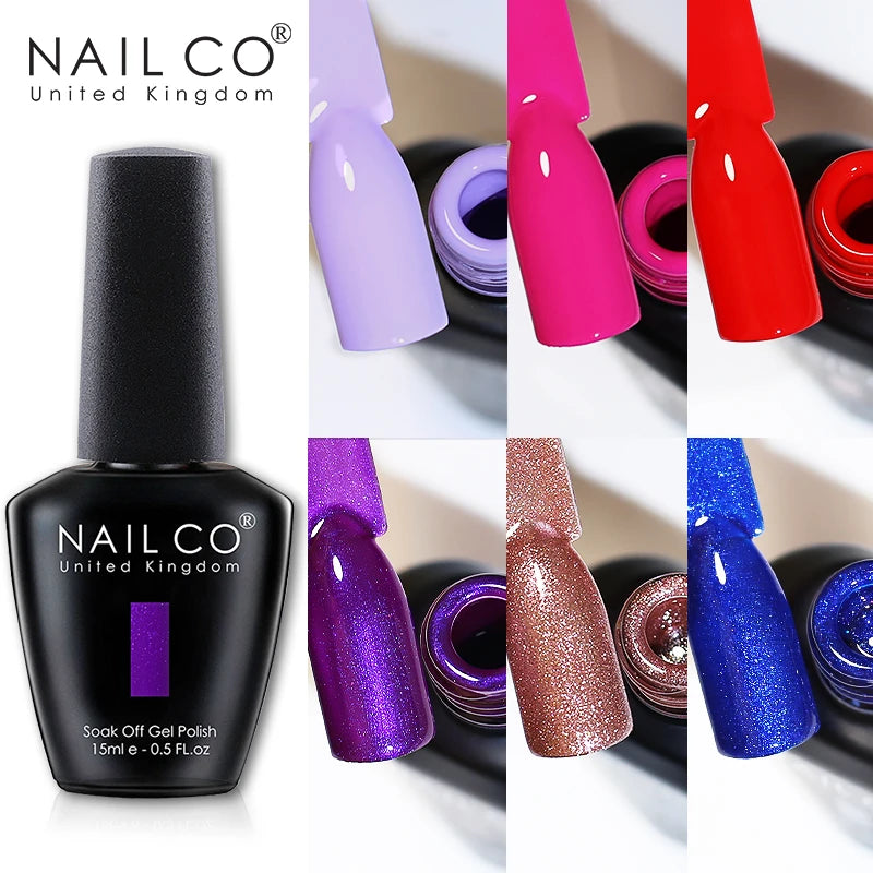 NAILCO 15ml Nail Gel Polish Vernis Semi Permanent UV Varnish Nails Art Manicure Design TOP BASE Hybrid Nail Supplies Nail Glue