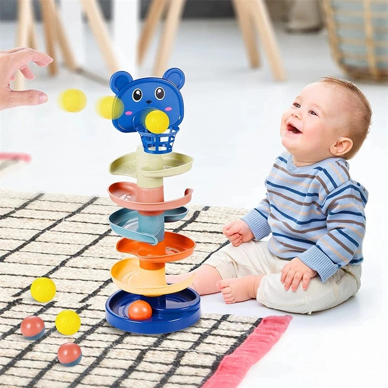 Montessori Baby Toy Children Montessori Educational Toys For Babies Rolling Ball Stacking Track Baby Education Toys Children