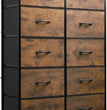 Tall Dresser for Bedroom with 10 Drawers, Chest of Drawers, Fabric Dresser for Closets, Storage Organizer Unit with Fabric Bins,