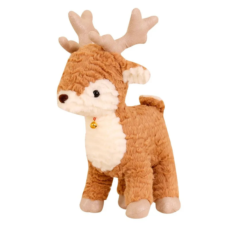 New Kawaii Christmas Tree & Elk Plush Dolls Stuffed Soft Plant Toys Sika Deer For Kids Family Xmas Decoration Gift