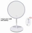 Vanity Cosmetic Mirror Storage Base Mirror With Gift USB Rechargeable Detachable 3 Modes Makeup Mirror With Light LED Portable@C