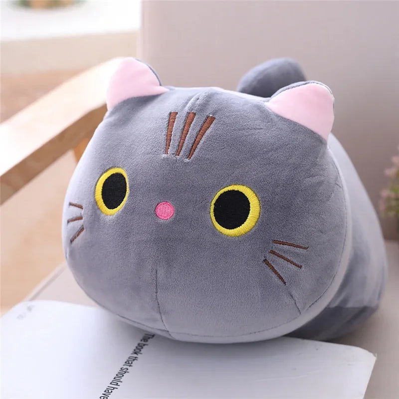 20cm Cute Soft Cat Plush Pillow Sofa Cushion Kawaii Plush Toy Stuffed Cartoon Animal Doll Lovely Gift