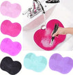 Apple Shaped Silicone  Makeup Brush Cleaning Pad-Efficient & Portable & Reusable Makeup Brush Cleaning Mat With Suction Cup