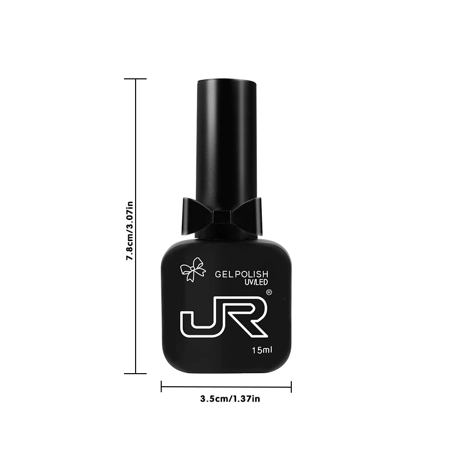 JR 9pcs 15ml gel nail polish set Including Red Pink Nude Gel Polish Kit UV LED Soak Off Polish Home DIY top coat base coat gifts