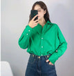 TRAF Women Shirt Multicolour Button Up Shirt Women Summer Long Sleeve Top Female Streetwear Oversize Shirts And Blouses