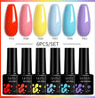 LILYCUTE 6Pcs/Set Gel Nail Polish Popular Colors In Autumn Semi Permanent Soak Off UV LED Nail Art Gels Nail Gel Polish