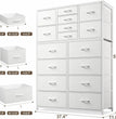 Dresser for Bedroom with 16 Drawers, Tall Chests of Drawers, Organizer, Dressers Bedroom Furniture for Closet Entryway