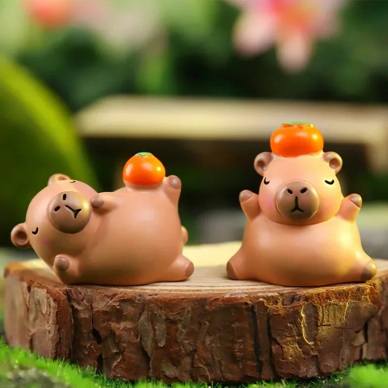 12pcs New Capybara Blind Box Simulation Mini Capibara Action Figures Doll Children Birthday Christmas Gift