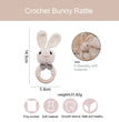 Baby Crochet Rattle Wooden Teether Toy BPA Free Wood Rodent Rabbit Rattle Baby Mobile Play Gym Newborn Educational Music Toys