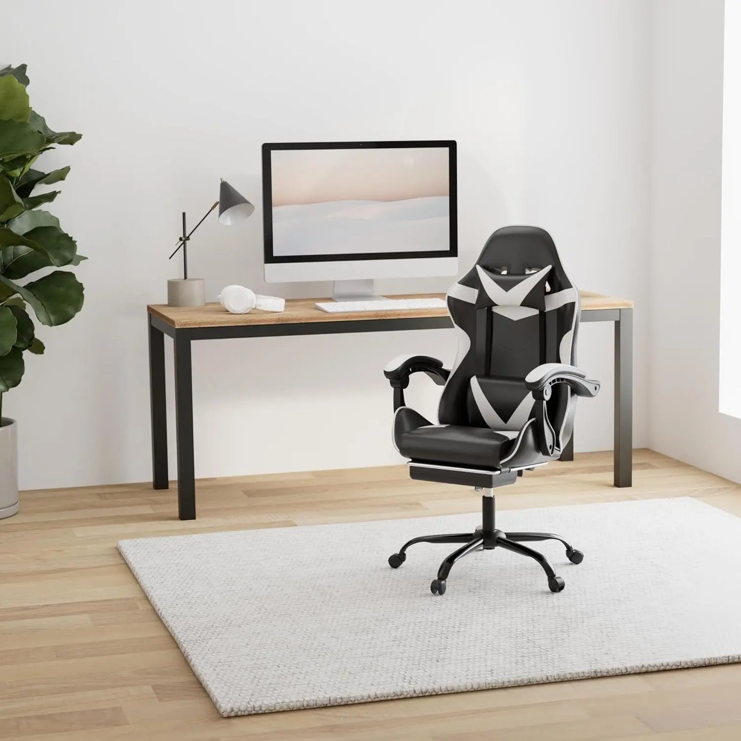 Gaming Chair, Backrest and Seat Height Adjustable Swivel Recliner Racing Office Computer Ergonomic Video Game Chair