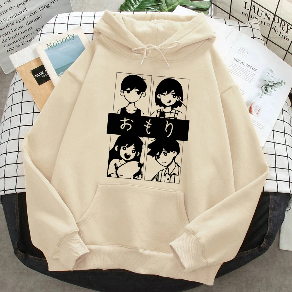 Omori hoodies women funny Winter  sweat y2k graphic sweater women Kawaii tracksuit