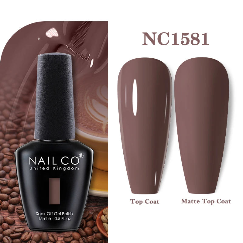 NAILCO 15ml Nail Gel Polish Vernis Semi Permanent UV Varnish Nails Art Manicure Design TOP BASE Hybrid Nail Supplies Nail Glue