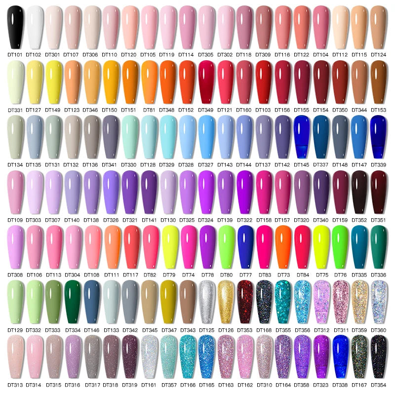 MEET ACROSS 6PCS/SET Macaron Series Gel Nail Polish Set Glitter Semi Permanent UV Nail Kit Base Matte Top Coat Nail Art Manicure