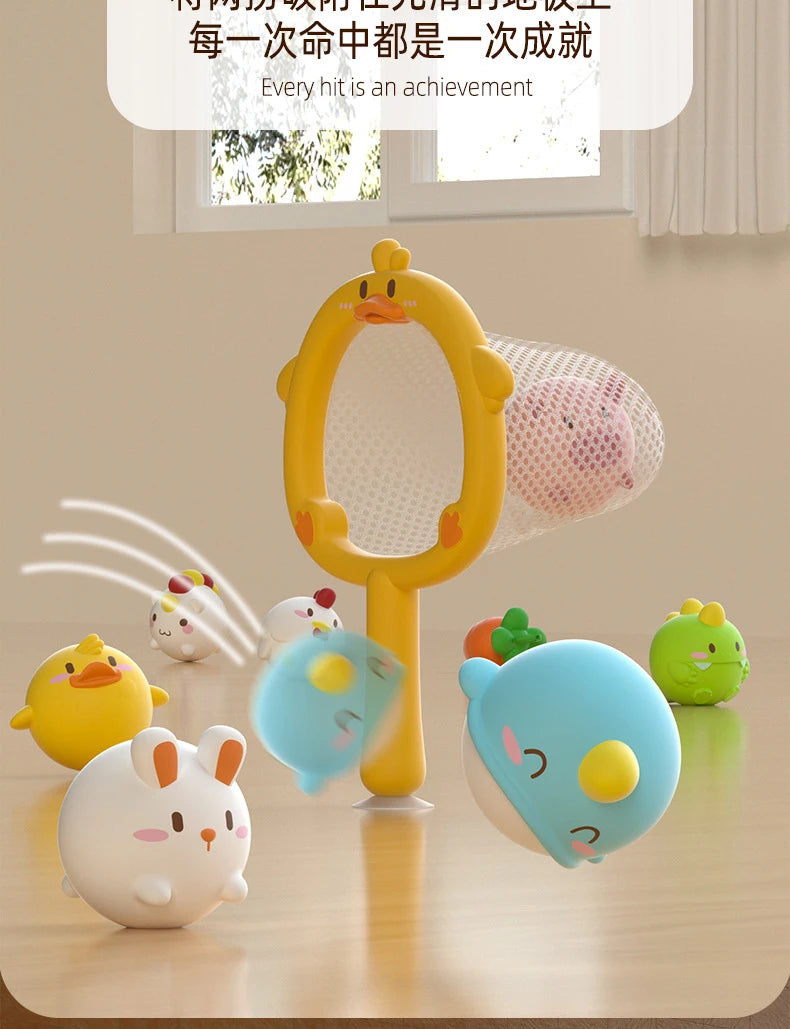 LED Light Up Toys Baby Cute Animals Bath Toy Swimming Water Soft Rubber Float Induction Luminous Duck for Kids Play Funny Gifts