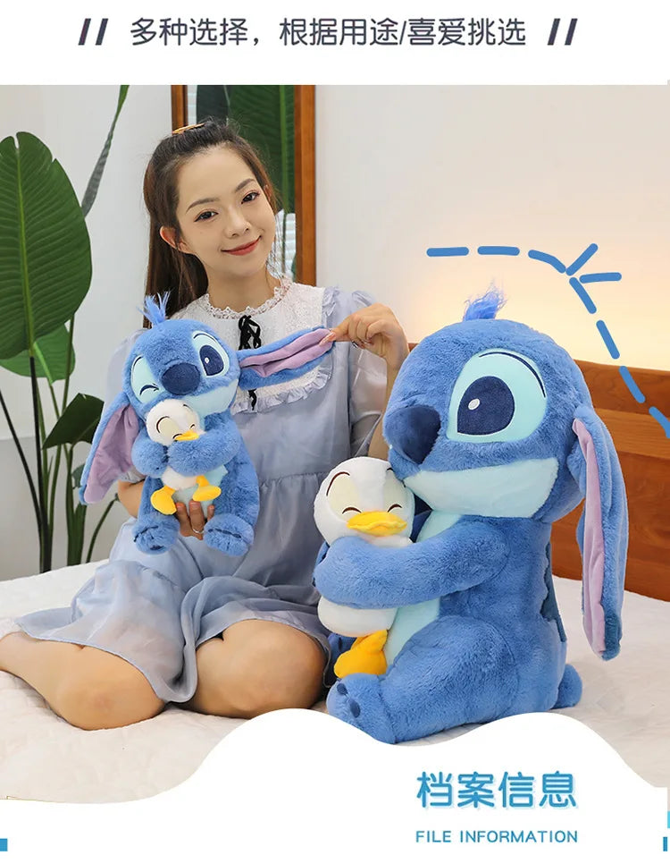 Disney Plush Doll Stitch Lilo Doll Cute Duck Stitch Plush Stuffed Toy Christmas Children's Birthday Gift Kawaii Decoration Toys