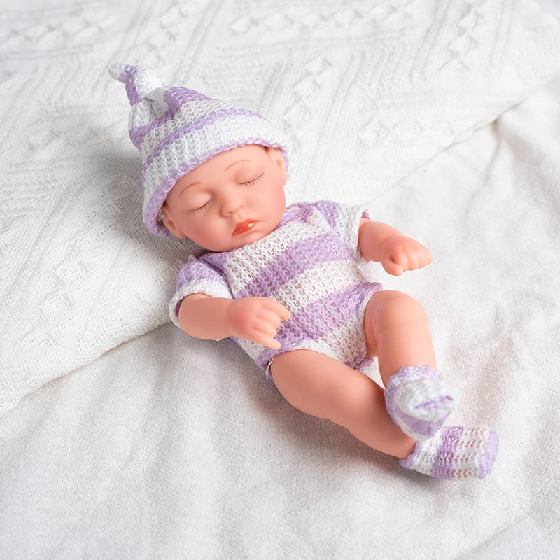 New Silicone Reborn Dolls 20cm Baby Reborn Toys Waterproof Vinyl Bebe Doll Cute Mini Reborn Baby Doll For Girls Birthday Gift