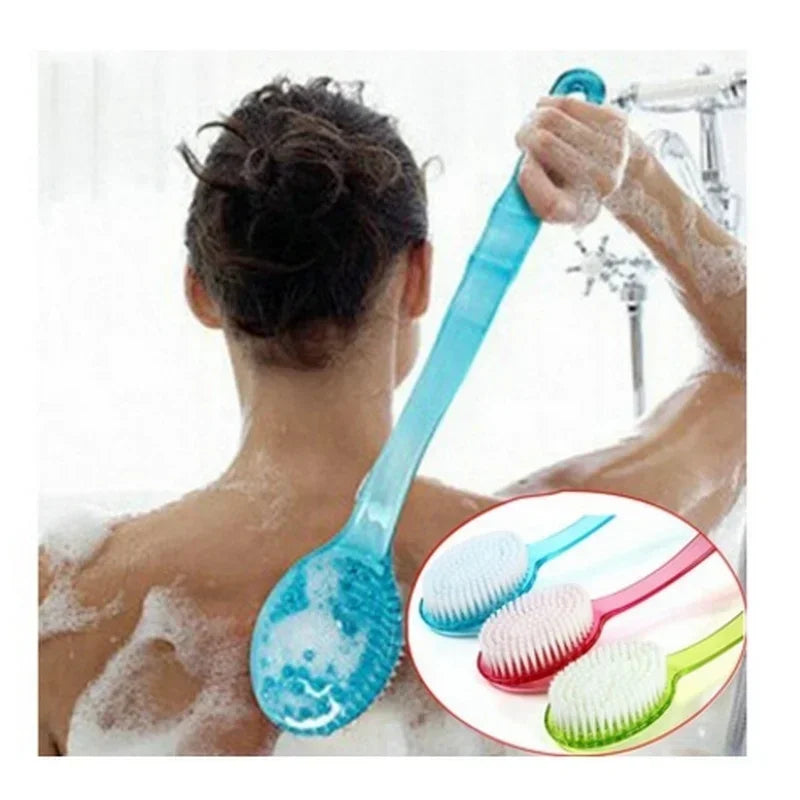 Massager Back Spa Long Natural Body Brush Bath  Plastic Bristle Shower