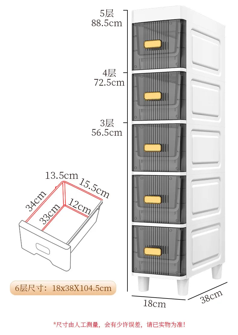 Bathroom Crack Cabinet Storage Shelf Narrow Slit Storage Cabinet Toilet Storage Cabinet Floor Organizer Home Organizer Drawer