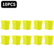 10PCS Gardening Mini Small Square Pot Flower Pot Succulent Pot Little Black Square Plastic Pot Seedling Tray Containe