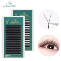 GLAMLASH L/LU/M W Shape Eyelash Extension 3D Premade Volume Fan Lashes W Style YY Lashes Faux Mink Volume Lashes Natural Eyelash