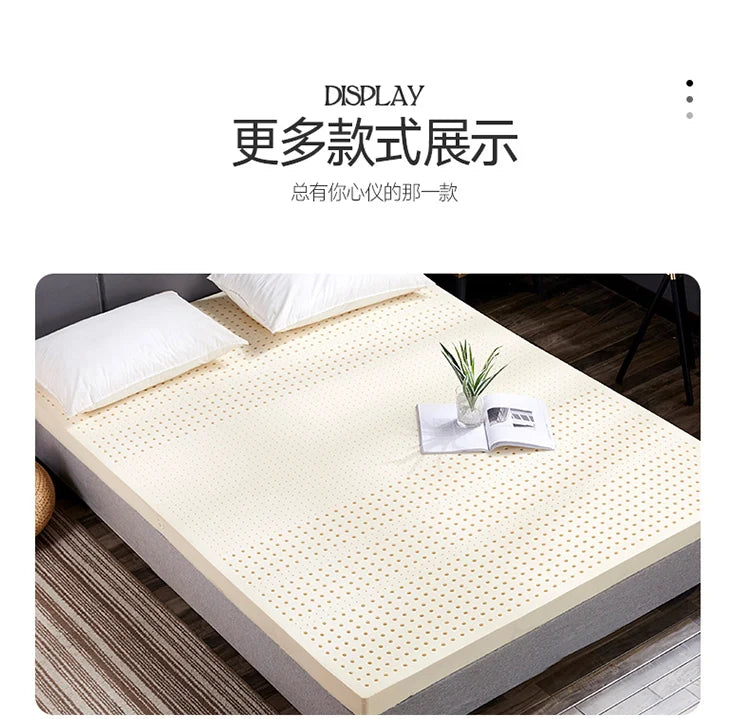 100% Thailand natural latex mattress imported natural rubber pure mattress 1.8m bed 1.5m thickened home dormitory cushion mat