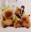 Lotus leaf Capybara Plush Toy  Oyster Bee Bckpack Capibara Cosplay Unicorn Dinosaur Boba Bread Ring Decor Stuffed Animals