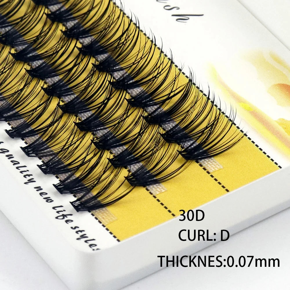 20/30/40D Cluster Eyelashes Natural Eyelash extension Indiviual bunches 1 box/60 bundle makeup Tools Soft box Lashes wholesale