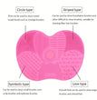 Apple Shaped Silicone  Makeup Brush Cleaning Pad-Efficient & Portable & Reusable Makeup Brush Cleaning Mat With Suction Cup