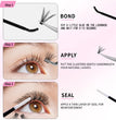 DIY Lash Extension Mix Styles Lash Clusters Individual with Bond&Seal Remover Tweezers Lash Brush for Self Application Makeup