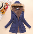 2023 New Autumn Winter Women Cotton Jacket Padded Casual Slim Coat Emboridery Hooded Parkas Wadded Warm Overcoat Fashion Parkas