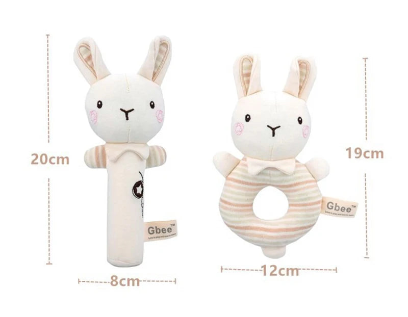 Baby Plush Rattle Cartoon Animals Crib Mobile Bed Bell Toys 0-12 Months Infant Toddler Early Educational Toy for Newborn  Gifts