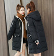 2023 New Women Long Down Cotton Jacket Korean Loose Cotton Coat Winter Thicken Warm Women Parkas Winter Female Hooded Coat