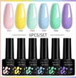 LILYCUTE 6Pcs/Set Gel Nail Polish Popular Colors In Autumn Semi Permanent Soak Off UV LED Nail Art Gels Nail Gel Polish