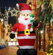 1.2M Christmas Decoration Crutch Santa Claus Inflatable Toy with LED Lights Outdoor Inflatable Model Ornament Party Garden Decor