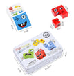 Kids Emotions Expression Game Wooden Cube Face Changing Board Cartoon Puzzle Toy Montessori Thinking Challenge Games