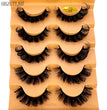 5pairs Classic Hybrid Volume Lashes New Arrival Wispy D Curl Short Russian Strip Lashes Makeup False Eyelashes