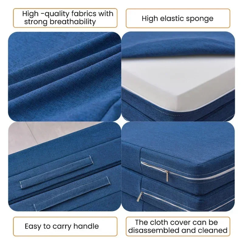 Foldable Sponge Mattresses Office Lunch Break Single Bed Furniture Simple Mat Tatami Yoga Pad Memory Foam Folding Mattress