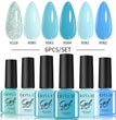 LILYCUTE 6Pcs/Set Gel Nail Polish Popular Colors In Autumn Semi Permanent Soak Off UV LED Nail Art Gels Nail Gel Polish