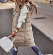 Long with Hood Outdoor Vest Down Women's Jacket Quilted Coat Sleeveless Jacket Winter Light Weight Sweaters