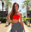 2024 New Summer Solid Yoga Shorts Chic Simple Style High-waisted Hip Lift Women's Sports Shorts