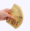 Gold Foil Poker Card Euro Style Plastic Playing Cards Waterproof Card Game Props Magic Tools Holiday Collectibles Party Gifts